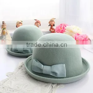 2014 New Fashion Woolen Church Ladies Bowler Hat Pattern For Sale thumbnail-1
