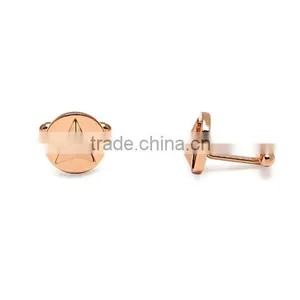 Stainless Steel Gold Plated 3D Insignia Cufflinks thumbnail-4