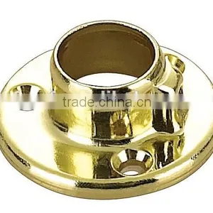 Chrome 50mm Round Tube Base Fastener Pipe Mounting Bracket 483 thumbnail-1