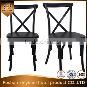Colourful Cross Back Plastic Resin Dining Chair,metal Cross Back Chair Wedding thumbnail-2
