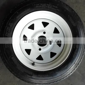 4-Hole High Speed Spoked Rim Design Trailer Tire Assembly - 480-12 Tire, thumbnail-3