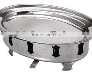 Stainless Steel Oval Warmer Platter With Stand thumbnail-1