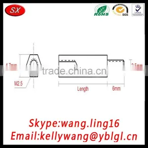 2.5mm Brass Spacer Blind Standoff M2.5 Male x M2.5 Female Thread 6mm thumbnail-1