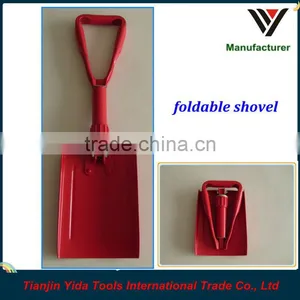 Red Steel Foldable Shovel thumbnail-1