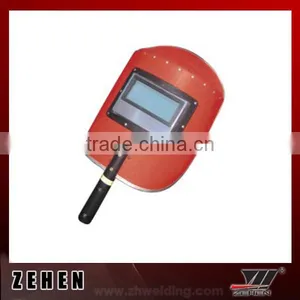 Red Hard Steel Paper Welding Helmet thumbnail-1