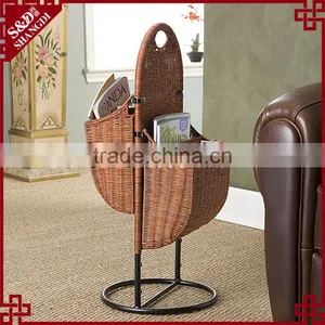 New Design Metal & Rattan Handcraft Home or Office Used Magazine Racks thumbnail-1