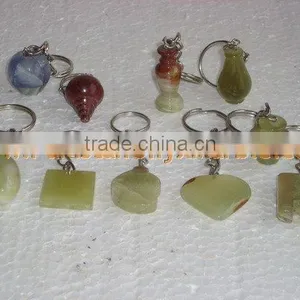 TOP PAKISTANI NATURAL STONE ONYX KEY CHAINS HANDICRAFTS thumbnail-2