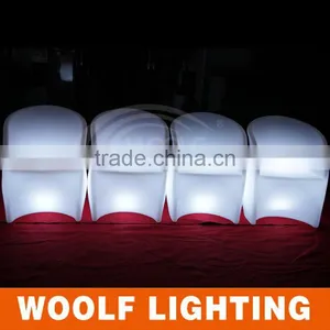Well Molded Illuminated Hotel and Coffee Shop Used Latest LED Light Up Chair thumbnail-3