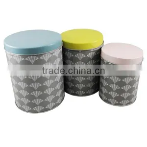 4 Sets of Small Metal Tin Boxes thumbnail-1
