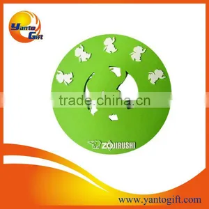 Logo Die Cut 3D Green Soft Pvc Coaster thumbnail-1
