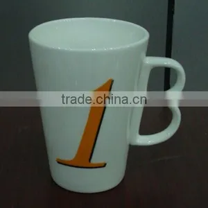 400ml Porcelain Coffee Mug With Handle Porcelain Tea Mug With Flower Printing Decal Printing Mug With Handle thumbnail-2
