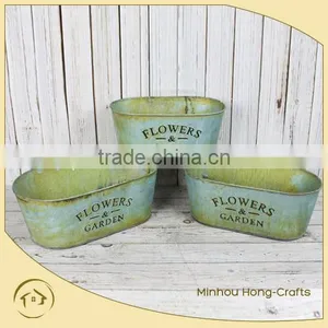 Hot Sales Metal Zinc Green Flower Planters for Garden thumbnail-1