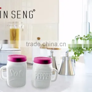 High Quality Spice Dispenser White Ceramic Spice Jar thumbnail-6