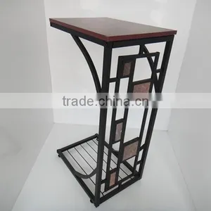Geometric Design Tabletop Nightstand TV Book Tray Furniture Side Sofa End Table thumbnail-2
