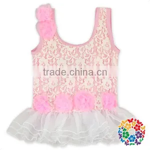 2017 Summer Clothing Set Pink Floral Lace Baby Toddler Girl Swimsuit thumbnail-2
