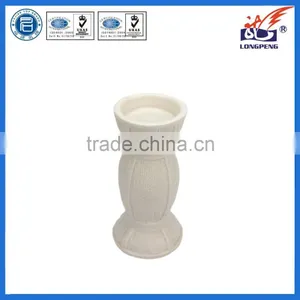 Eco-Friendly Elegant White Knitted Decorative Pillar Candle Holders,Ceramic Tealight Candle Holders thumbnail-1