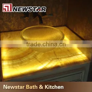 Bathroom Yellow Onyx Marble Onyx Vanity Top thumbnail-1