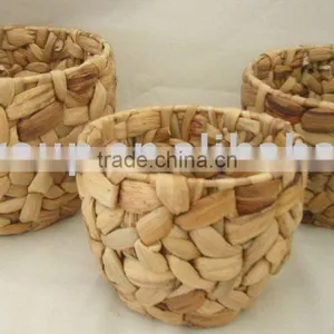 Fabric Woven Flower Basket Flower Planter thumbnail-1