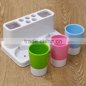 Plastic Tooth Brushes Organizer , Bathroom Storage Rack , Toothbrush Toothpaste Stand Holder , thumbnail-4
