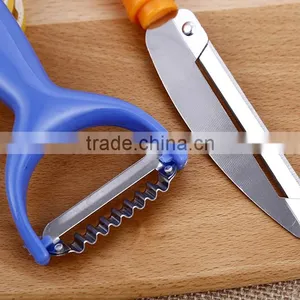 Fruit and Vegetables PP Handle Stainless Steel Blade Multifunctional Peeler Set thumbnail-4