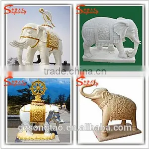 Great Quality of Outdoor Decoration Equipment Life Size Fiberglass Thailand Elephant Statue thumbnail-5
