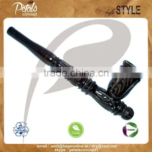 2017 Popular Hi-polish Ebony Wood Smoking Pipe for Sale thumbnail-1