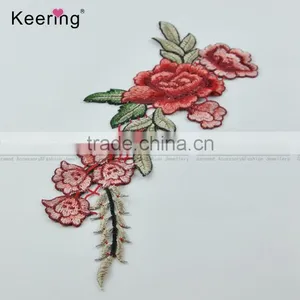 Fashion Flower Patterend Adhesive Applique Embroidery Patches for Garment Accessories thumbnail-3
