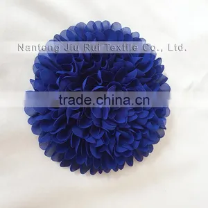 Chiffon Flower Handmade Gold/Blue/ Red/Pink/red Spandex Chair Bands Chair Bow Chair Sashes For Wedding thumbnail-1