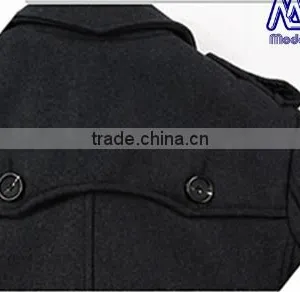 Newest Style Men's Woollen Coat Wool Polyester Fabric thumbnail-3