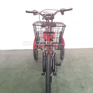 350Вт, 48В электрический трицикл с передней и задней корзиной, EWheels электротрицикл для взрослых thumbnail-3