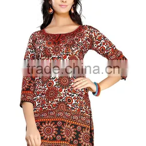 Designer Canvas Crepe Styles Kurtis/jeans Kurti Tops/latest Kurti Designs/ thumbnail-4