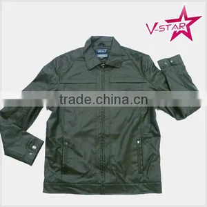 Men Stocklot Pu Jacket Ready Made Pu Jacket thumbnail-1