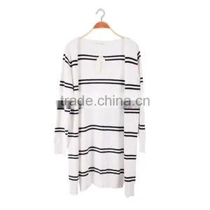Garment Manufactorer Wholesale Great Design Fashion Casual Wear Stripe Long Winter Coats Ladies 2017 thumbnail-3