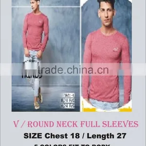 V Neck Body Fit T-Shirts thumbnail-3