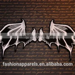 Custom High Quality Embroidered Demon Wings Patch for Clothes Embroidery Patch Made in China Choose Size/color thumbnail-4