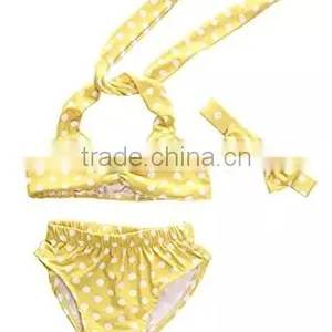 Summer Clothing Baby Girl Bikini 2 Piece Dots Bow Swimsuit China Suppliers thumbnail-4
