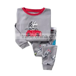 S32655W 2017 New Spring Autumn Children's Pajamas Suit Animal Printed Pajamas Childrens Sleepwear thumbnail-2