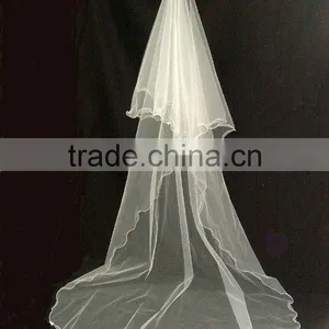 V13 Wholesale High Quality White Wedding Bridal Veil thumbnail-1