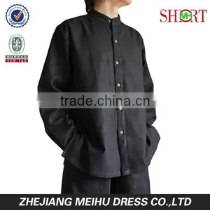 Unisex Men's Hemp Banded Collar Shirt thumbnail-2
