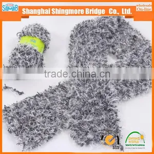 China Worsted Novelty Yarn Factory Cheap Wholesale 100 Polyester Furry Coral Yarn for Scarf thumbnail-5