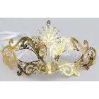 Gift Prom Metal Venetian Masks , Gold Venetian Laser Cut Masks thumbnail-1