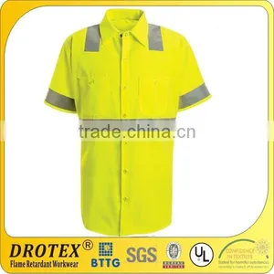 Reflective Uniform Shirt Drotex UPF 50 Short Sleeve Hi-Visibility Work Shirt thumbnail-1