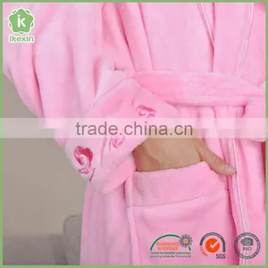 Wholesale Cheap Pink Cute Embroidery Couple Bathrobe thumbnail-6