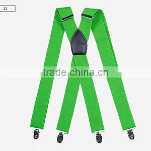 1.5" Wide Solid Color Mens Suspender X Type Undergarment Suspender Brace Casual Business thumbnail-1