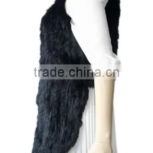 YRFUR YR016 Various Color Available Fur Vest/Cropped Hand Knit Rabbit Fur Vest thumbnail-3