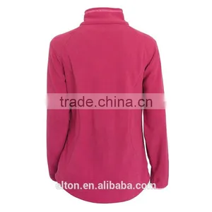 201504003046 Contrast Color Women's Polar Fleece Jacket Red thumbnail-2