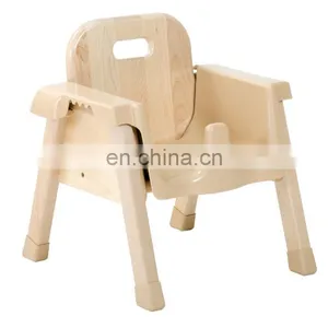 High Quality Montessori Furniture Portable Wooden Baby Chair thumbnail-5