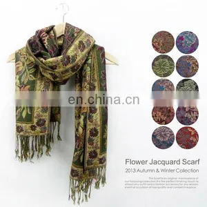 Flower Jacquard Scarf thumbnail-1