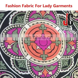 JC1927 New Design 100% Rayon Hand Silk Soft Fabric Poplin Rayon Printed Fabric thumbnail-3