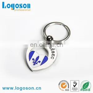 Heart Shape Custom Blank Key Ring thumbnail-2